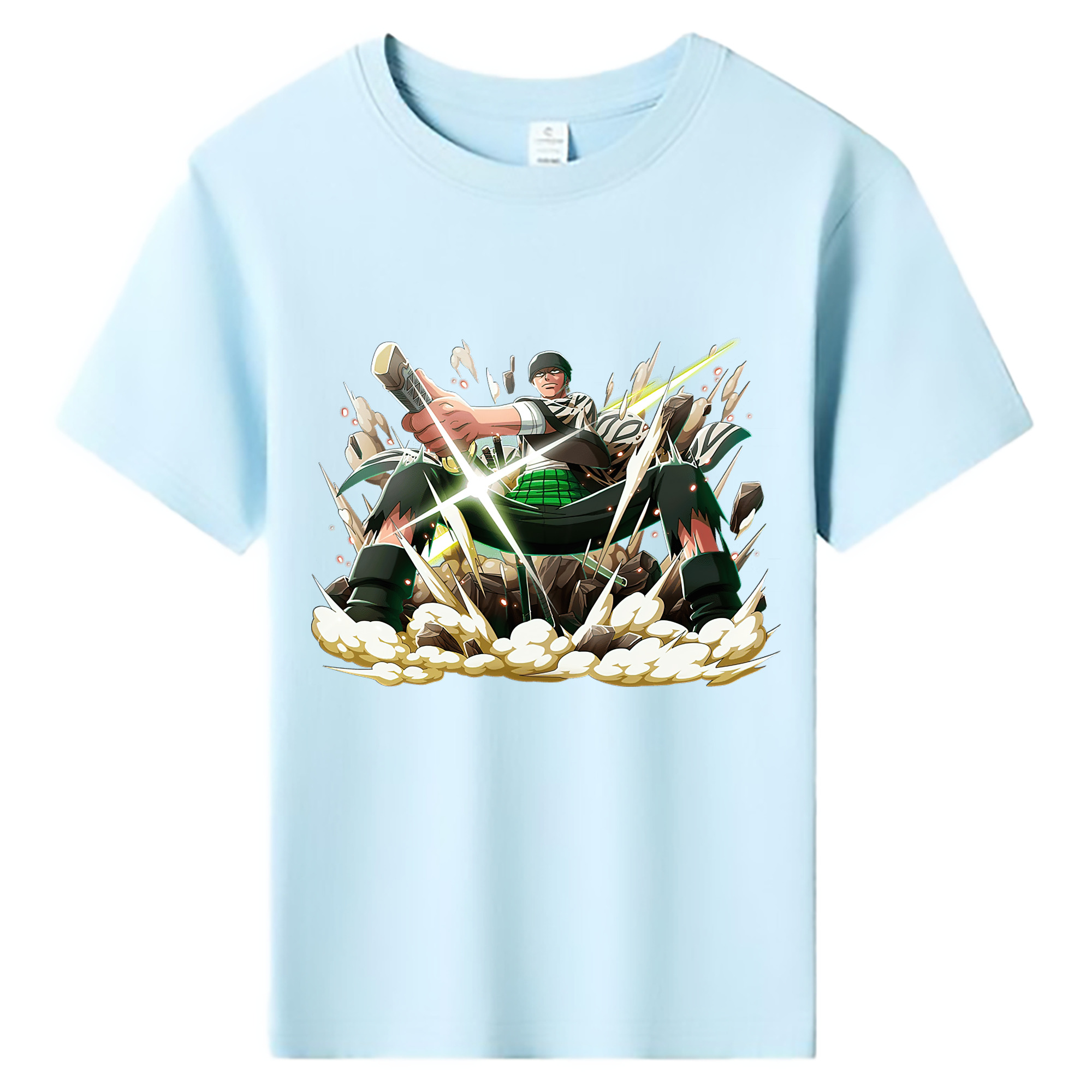 ワンピース ロロノア・ゾロ ONE PIECE Roronoa Zoro 綿100％キッズTシャツ（フロントプリント）